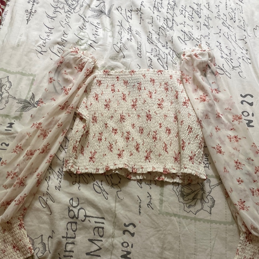 Shear blouse top